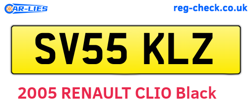 SV55KLZ are the vehicle registration plates.