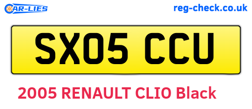 SX05CCU are the vehicle registration plates.