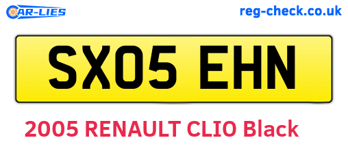 SX05EHN are the vehicle registration plates.