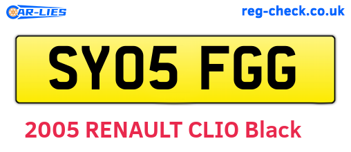 SY05FGG are the vehicle registration plates.