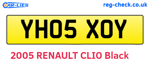 YH05XOY are the vehicle registration plates.