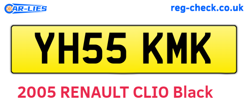 YH55KMK are the vehicle registration plates.