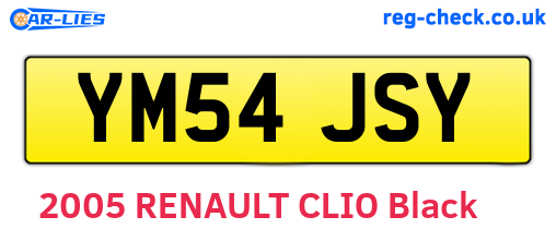 YM54JSY are the vehicle registration plates.