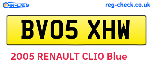 BV05XHW are the vehicle registration plates.