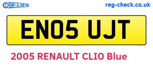 EN05UJT are the vehicle registration plates.