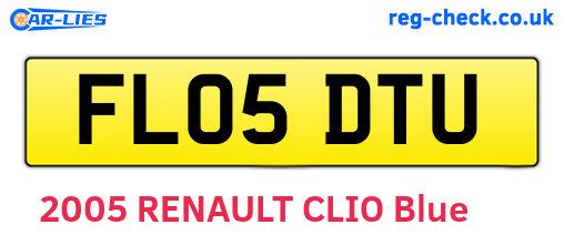 FL05DTU are the vehicle registration plates.