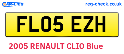 FL05EZH are the vehicle registration plates.