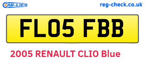 FL05FBB are the vehicle registration plates.
