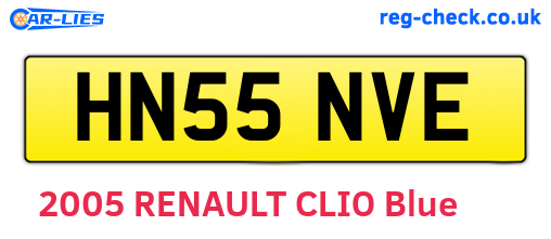 HN55NVE are the vehicle registration plates.