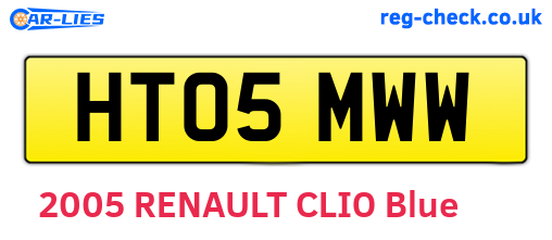 HT05MWW are the vehicle registration plates.