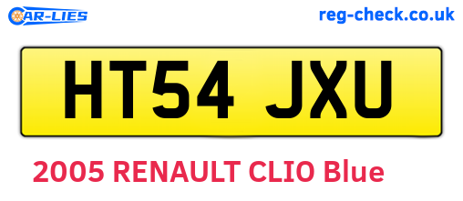 HT54JXU are the vehicle registration plates.