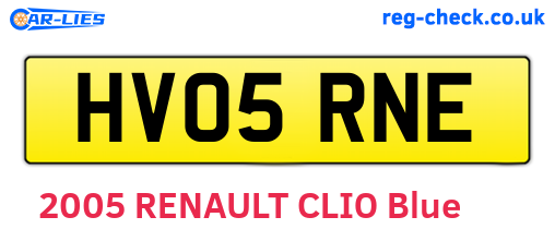 HV05RNE are the vehicle registration plates.