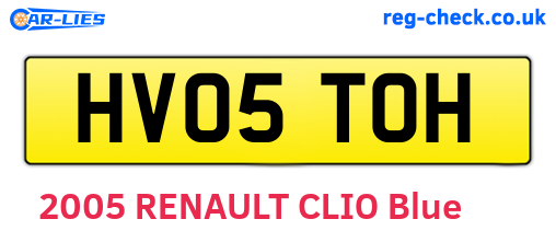 HV05TOH are the vehicle registration plates.