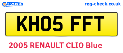 KH05FFT are the vehicle registration plates.