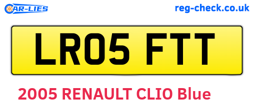 LR05FTT are the vehicle registration plates.