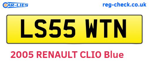 LS55WTN are the vehicle registration plates.