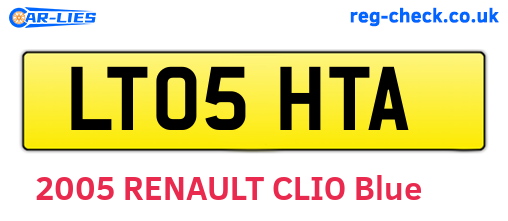 LT05HTA are the vehicle registration plates.