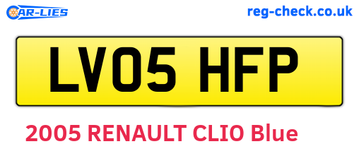 LV05HFP are the vehicle registration plates.