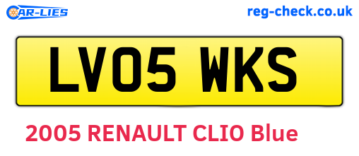 LV05WKS are the vehicle registration plates.