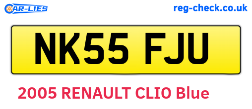 NK55FJU are the vehicle registration plates.