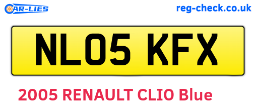 NL05KFX are the vehicle registration plates.