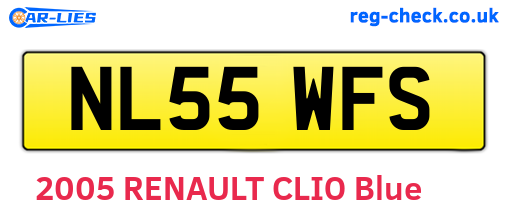 NL55WFS are the vehicle registration plates.