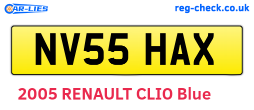 NV55HAX are the vehicle registration plates.
