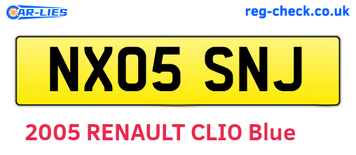 NX05SNJ are the vehicle registration plates.