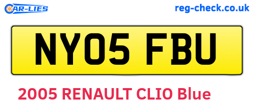 NY05FBU are the vehicle registration plates.