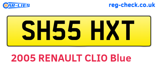 SH55HXT are the vehicle registration plates.