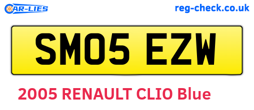 SM05EZW are the vehicle registration plates.