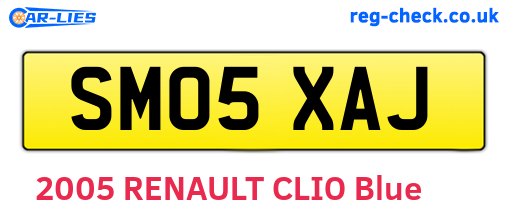 SM05XAJ are the vehicle registration plates.