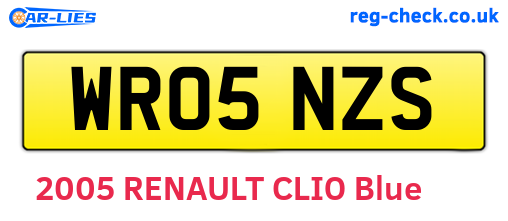WR05NZS are the vehicle registration plates.