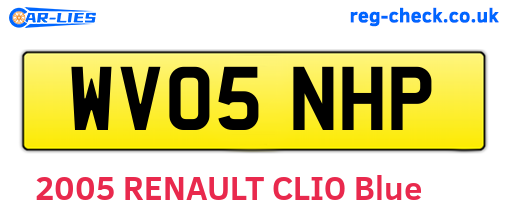 WV05NHP are the vehicle registration plates.