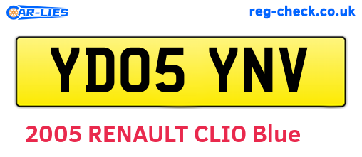 YD05YNV are the vehicle registration plates.