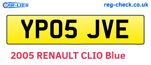 YP05JVE are the vehicle registration plates.