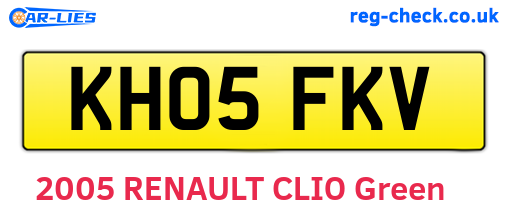 KH05FKV are the vehicle registration plates.