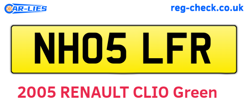 NH05LFR are the vehicle registration plates.