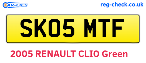 SK05MTF are the vehicle registration plates.