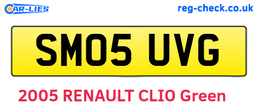 SM05UVG are the vehicle registration plates.