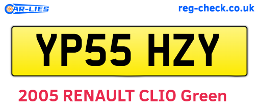 YP55HZY are the vehicle registration plates.