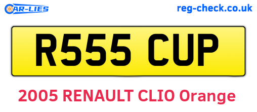 R555CUP are the vehicle registration plates.
