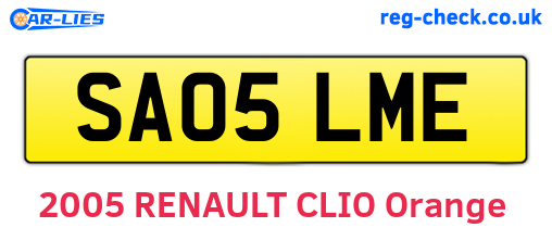 SA05LME are the vehicle registration plates.