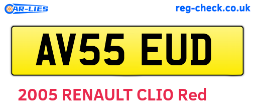 AV55EUD are the vehicle registration plates.