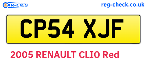 CP54XJF are the vehicle registration plates.