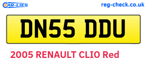 DN55DDU are the vehicle registration plates.