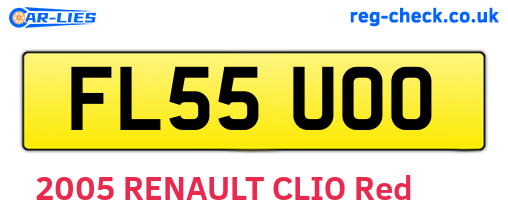 FL55UOO are the vehicle registration plates.