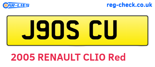 J90SCU are the vehicle registration plates.