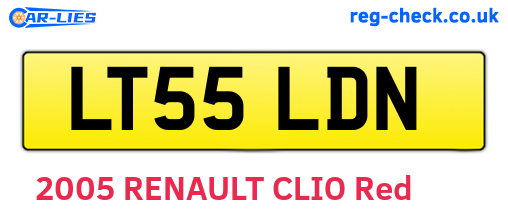 LT55LDN are the vehicle registration plates.