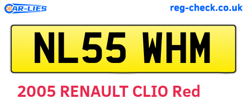 NL55WHM are the vehicle registration plates.